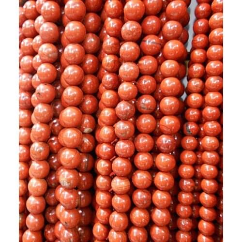 Ree Shipping Natural Stone red Round Beads 15" Strand 3 4 6 8 10 12MM Pick Size For Jewelry Making