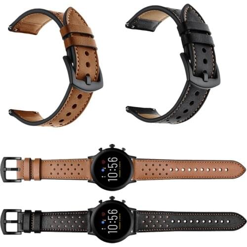 High quality Genuine Leather Watchband For Fossil GEN 5 Strap Band for Fossil Sport 43mm GEN 4 Smart Watch Bracelet Correa