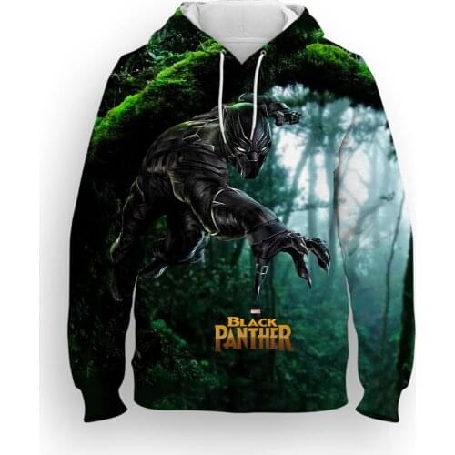 3D Print Fashion Male Sweatshirt Black Panther Mens clothing 2021 New Streetwear Boy Girl Kids Tracksuit
