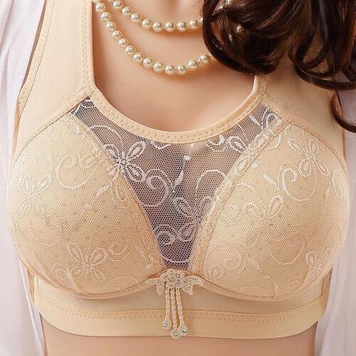Full cup thin Anti-sagging underwear plus size wireless lace Womens sports bra breast cover Receiving auxiliary milk Lace Bras