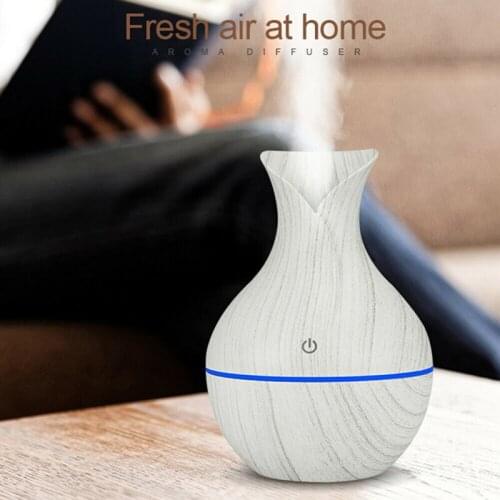ELOOLE 130ml USB LED Oil Aroma Essential Diffuser Ultrasonic Air Aromatherapy Purifier Humidifier For Home Office