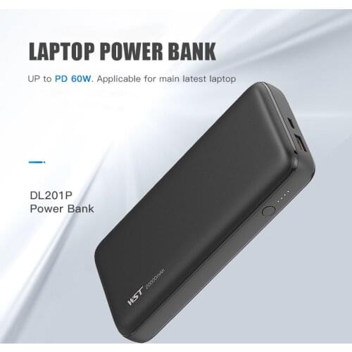 WST Power Bank 20000mAh Portable Phone Charger External Battery Charger with USB Output for iPhone Samsung Xiaomi Huawei