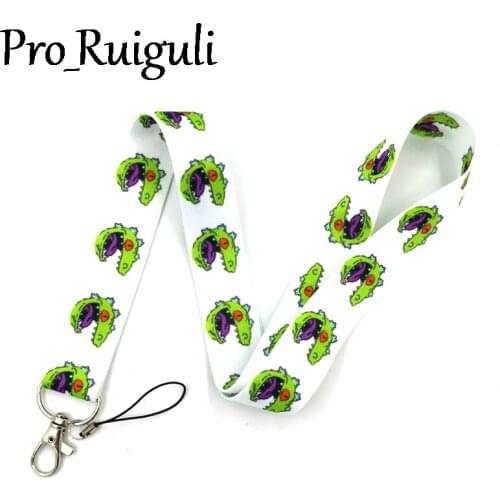 30pcs Green dinosaur Neck Strap Lanyards ID badge card holder keychain Mobile Phone Strap Gift Ribbon webbing necklace
