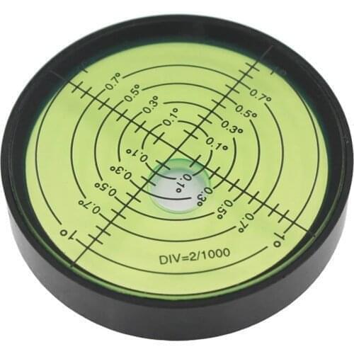High Precision Metal Circular Level Bubble Spirit Level Bubble Green Diameter 60mm Height 12mm