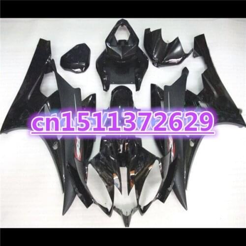 YZF-R6 Fairing kit for YZF-R6 06-07 YZF R6 06 07 all black YZF 600 R6 2006 2007 fairing sets bodywork ABS-Dor D injection