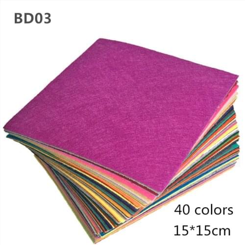 Zsbszc 40PCS Mix Colors 1mm Hard Felt Sheets Felt Craft For Felt DIY Craft Arts,Crafts & Sewing Scrapbook Home textile BD3