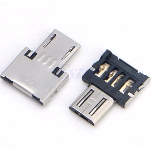 2Pcs USB Micro Male to USB Female OTG Adapter Converter For Phone Android Tablet