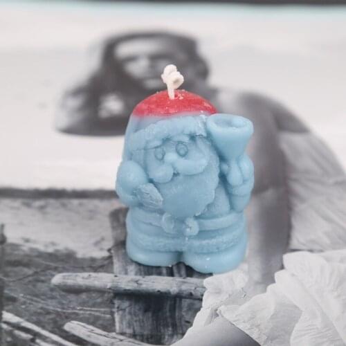 3D Santa Claus Silicone Material Handmade Candle Mold DIY Mould Candle Making Supplies mold Home Decoration