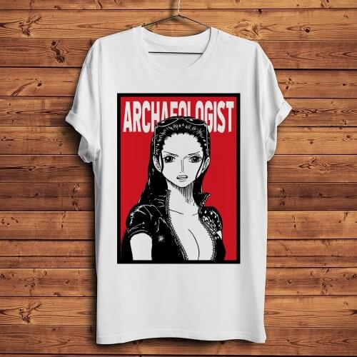 Archaeologist Nico Robin funny anime t shirt men new white short sleeve homme casual tshirt unisex Pirate ACGN streetwear tee