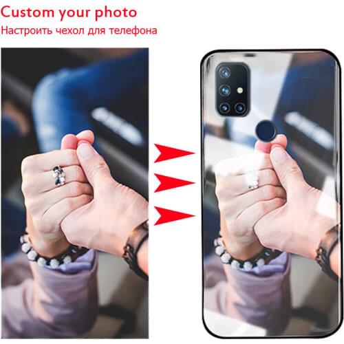 Customized Phone For OnePlus Nord N10 5G Case Tempered Glass Cover DIY Picture Name Cover Custom Your Photo Nord N10 Covers diy