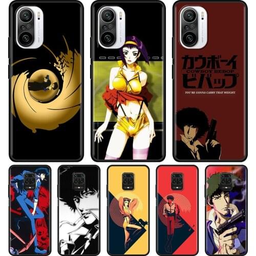 Case For Xiaomi Redmi Note 10 Pro Max 5G 9 9T 9S 8 8T 7 Silicon Cover For Redmi K40 Pro Plus 9 9A 9C 9T Shell Cowboy Bebop