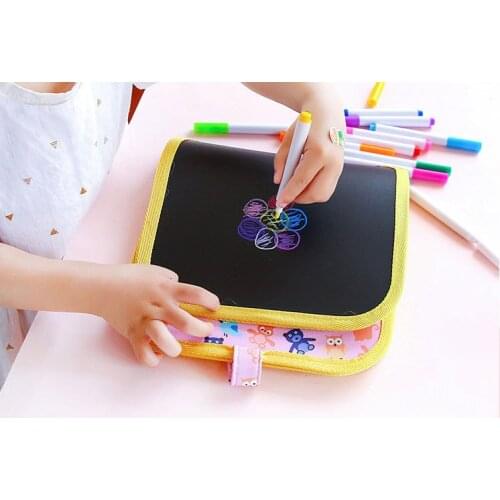 PVC cartoon drawing board Portable palette for children DIY erasable drawing book