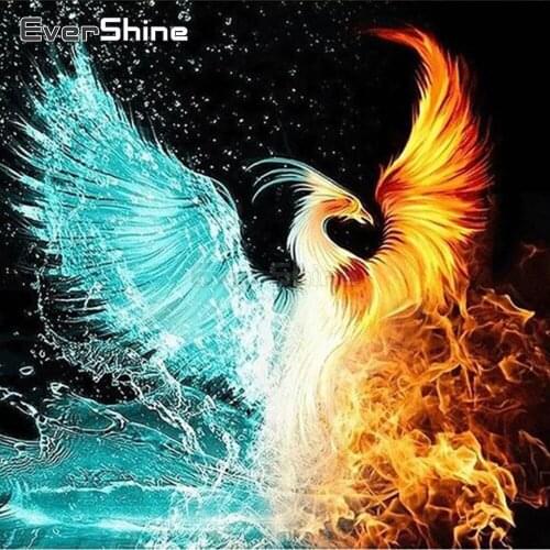 EverShine Diamond Painting Full Square Animals Cross Stitch Bead Embroidery Diamond Art Phoenix Rhinestones Kits Decoration Home