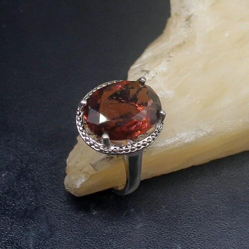 Gemstonefactory Jewelry Big Promotion Single Unique 925 Silver Elegant Shiny Purple Amethyst Women Men Gifts Rings 8.5# 20213078