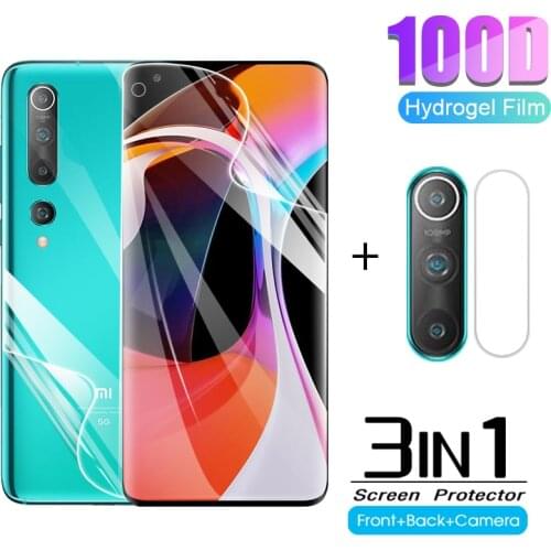Front back hydrogel film for Xiaomi Mi 10 Pro lite 5G screen protectors for xiaomi mi10 xiaomi10 10Pro 10lite camera glass