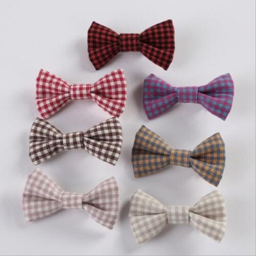 Dog headwear Yorkshire lattice bow hair accessories pet Teddy bear hairpins puppy hairpin cat jewelry accessories