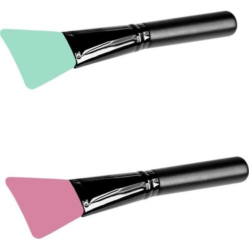 2PC Silicone Makeup Brush Flat Head Stick Luxurious Liquid Foundation Brushes Professional Cosmeitcs Makeup Kit Beauty Tools