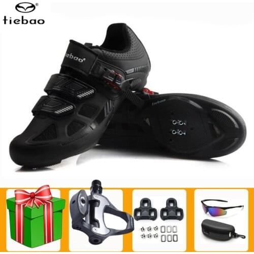 Tiebao Road Cycling Shoes Bike Men Add Pedal Set Athletic Bicycle Self Lock Black Men Sneakers Women Breathable Bike Bicicleta