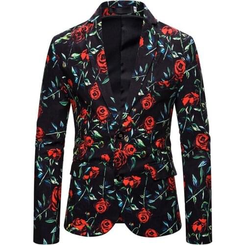 Blazer Men,Suit Male,Mens Suit,Four Seasons Mens Suit, Slim Version, Print,One Button, Pocket Decoration,Comfort Wedding Dress