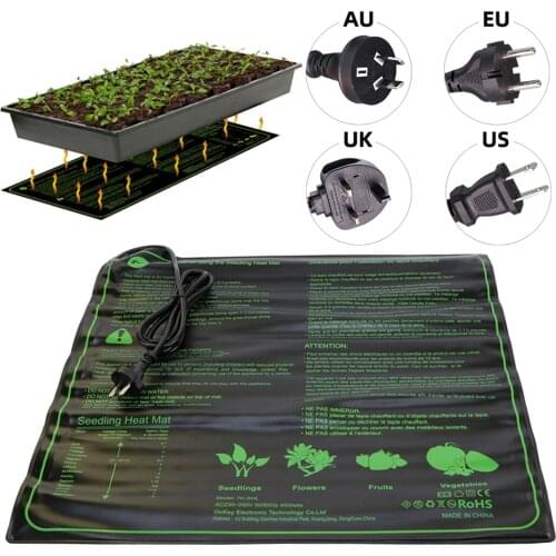 1PC Seedling Heating Mat 20x20'' Waterproof Plant Seed Germination Propagation Clone Starter Pad US UK EU AU Plug Garden Supplie