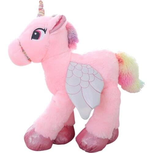 New Hot Sale Unicorn Animal Flying Horse Plush Toy Angel Doll Girls Lovers Children Gift 1pcs/pack 50cm 60cm 90cm 120cm