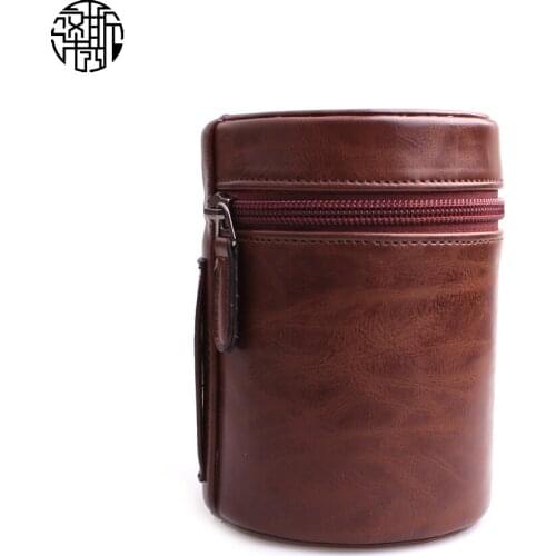 Zenos New Arrival Premium Pu Leather Mini Bucket Bag Camera Lens Handbag For Unisex