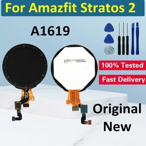 Original LCD For Amazfit Stratos 2 LCD Display Touch Screen Digitizer For Amazfit Stratos 2 A1619 Smart Watch Screen Replacement