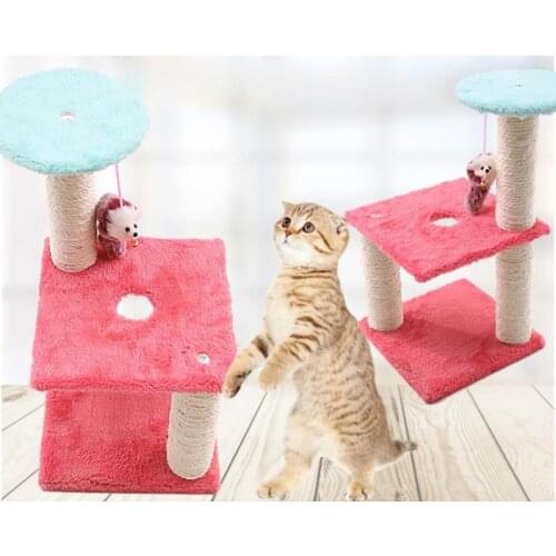 Pet DIY Three Layers of Open Bottom Sisal Cat Climbing Frame Cat Toy Cat Springboard Removable Pet Supplies