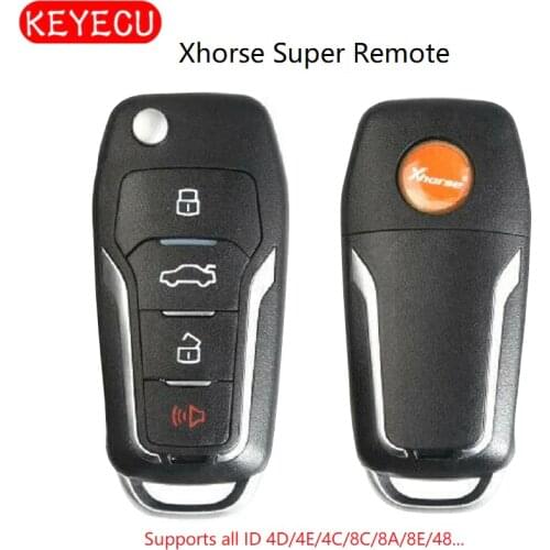 Keyecu Xhorse (Supermodel Remote) 4 Buttons Remote Key for VVDI Tool VVDI Mini Key Tool, VVDI2 Supermodel Machine