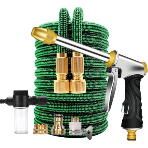 High Quality Garden Hose Expandable Magic Flexible Eu Water Hose High Pressure Car Wash Plastic Pipe With Spray Gun To Watering
