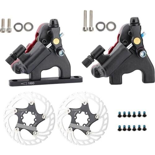 1 Set Of MTB Bike Alloy Mechanical Disc Brake Rotor 160 MM Calipers Clip Rotor Set Front Rear Mountain Bicycle Parts