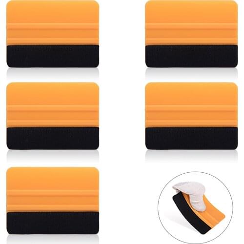 EHDIS 5pcs Fabric Felt Plastic Squeegee Scraper Carbon Fiber Foil Film Car Stickers Vinyl Wrap Tools Window Tint House Cleaning
