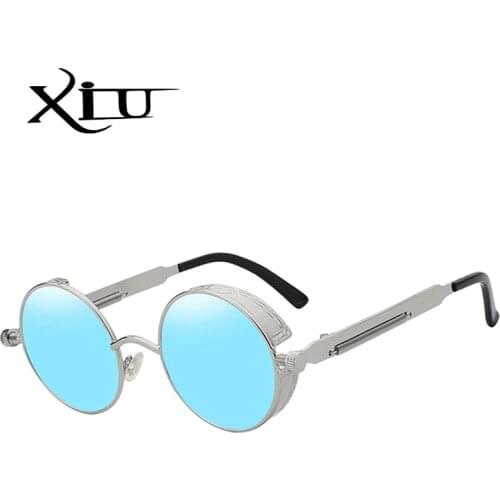 Round Metal Sunglasses Steampunk Men Women Fashion Glasses Brand Designer Retro Vintage Sunglasses UV400