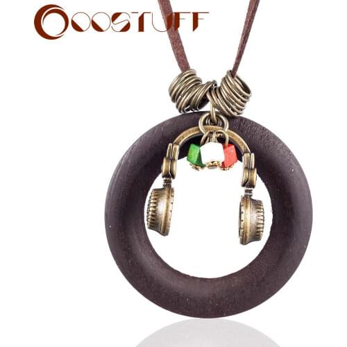 Long Necklaces Vintage Wooden Jewelry for Women Handset necklaces & pendants women collares mujer choker kolye bijoux femme