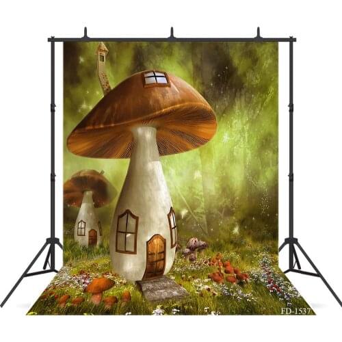 Photographic Backgrounds Mushroom Fairy Tales Vinyl Cloth Photo Backdrops Fond Photo Studio Children Newborn Portrait Photophone