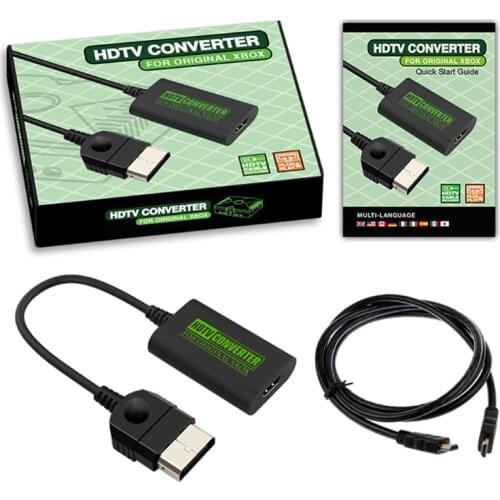 HDTV HDMI Converter Adapter for Microsoft- XBOX- Retro Video Game Console High Definition Support Display Modes 480p 720p 1080i