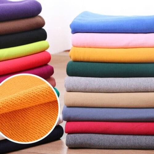 50*180cm Cotton Autumn And Winter Warmth And Thick David Clothing Fabric Pure Color Terry Clothing Knitted Fabric