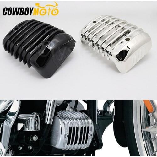 Chrome Black Plastic Voltage Regulator Cover Fairing For Harley Softail Heritage Classic Breakout FXSB Fat Boy FLSTC 2001-2017