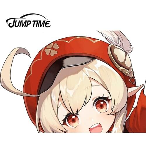 JumpTime 13 x 9.1cm Genshin Impact Anime Decal Laptop Windshield Funny Car Stickers Waterproof Sunscreen Car Styling