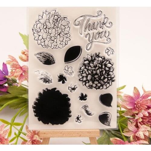 Marigold Flower Clear Transparent Rubber Stamps Set and Cutting Dies DIY Scrapbooking christmas stamp