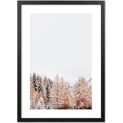 Winter Forest Cedar Landscape Nordic Paper Painting Wall Art Paper Painting Landscape Wall Pictures For Living Room Decorative
