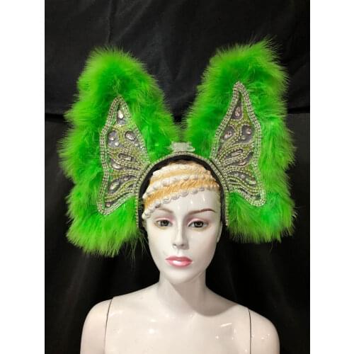 Latin dance Samba accessories Fashion exquisite headdress feathers Delicate dance shows accessories
