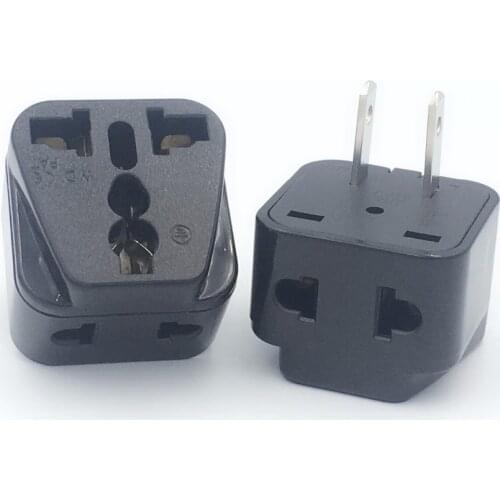 Hot 2 pin Universal world travel adapter converter USA Power Plug Adapter Travel Converter EU/UK/AU plugs to USA Wholesale