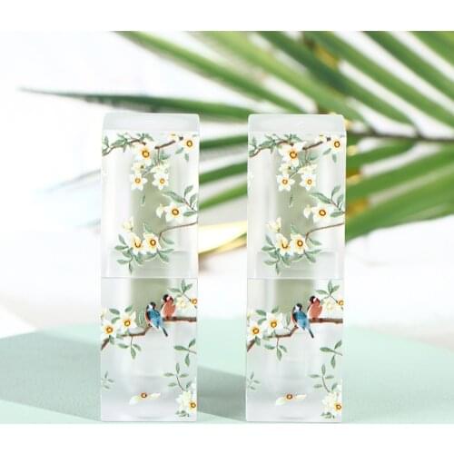 Refillable Bottles Empty Lip Balm Container Square Lipstick Tubes Lip Tubes