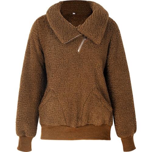 Fashion Women Coats Autumn Winter Outerwear Camel Color Loose Thick Warm Woolen Pullover Coats Womens Casual Tops Coats Hot