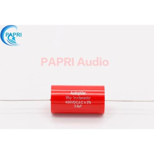 PAPRI 3.9UF 400VDC Axial MKP DIY Audio Grade Capacitor For HiFi Tube Guitar Amplifier 1PCS/Lot