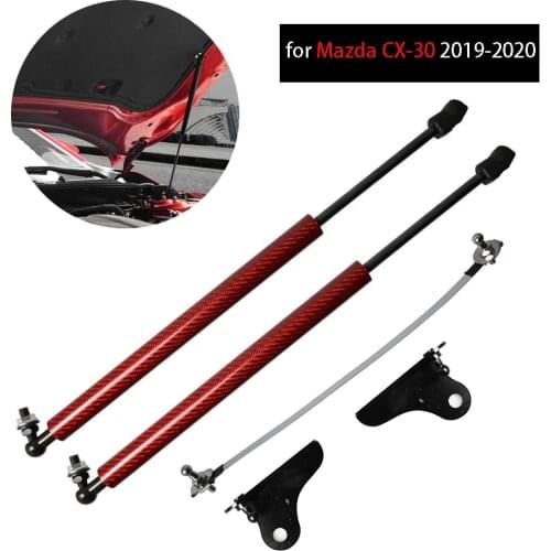 For Mazda CX-30 2019-2020 Front Bonnet Hood Modify Gas Struts Carbon Fiber Lift Support Shock Damper Accessories Absorber