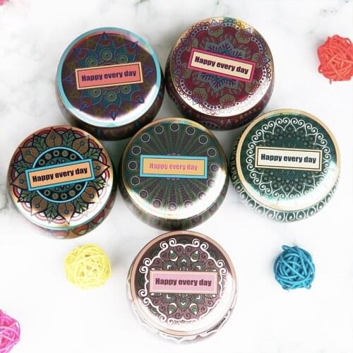 DIY Candle Making Holder Storage Case Drum-shaped Candy Cookie BoxPersonality Round Rose Tea Pot Tin Box Festive Party Supplies