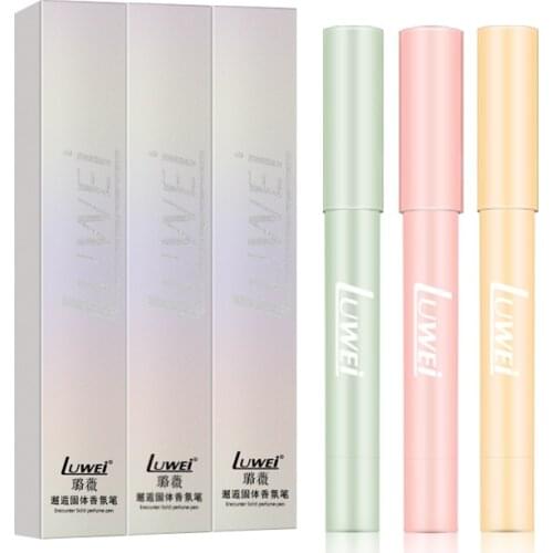 1Pc Portable Solid Perfume Fragrances Women Men Solid Balm Pen Lasting Fresh Light Fragrance Stay Long Solid Stick Body Perfume