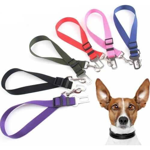 Pet Seat Belt Dog Cat Leash Harness Safety Adjustable Clip for Car Travel Vehicle Safe Puppy